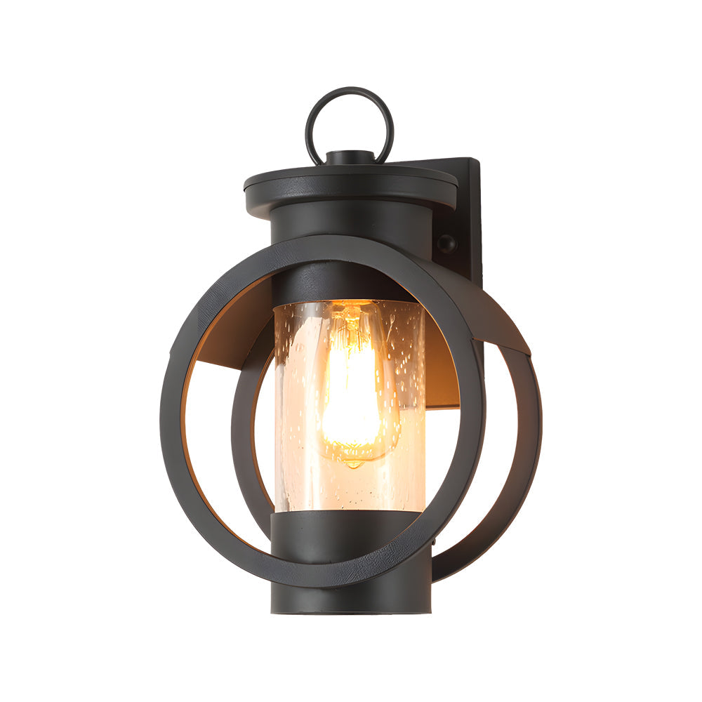Front view of an American outdoor wall sconce fixture