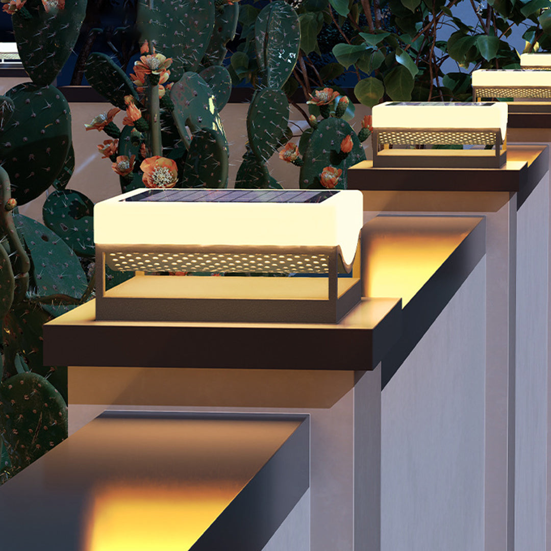 Angled view of solar light showing sleek profile and efficient design elements