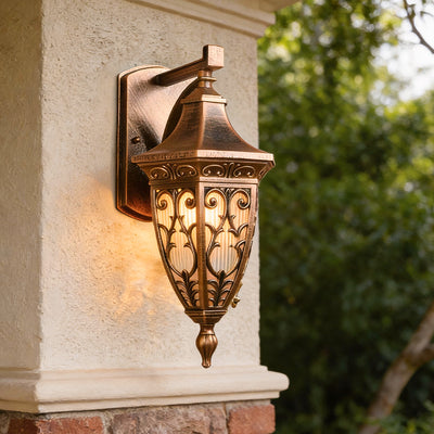 Antique Art Deco Wall Sconces Outdoor Retro Wall-Mounted Lantern