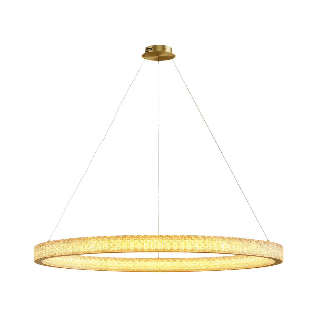 Vintage crystal chandeliers with antique brass and elongated crystal band design