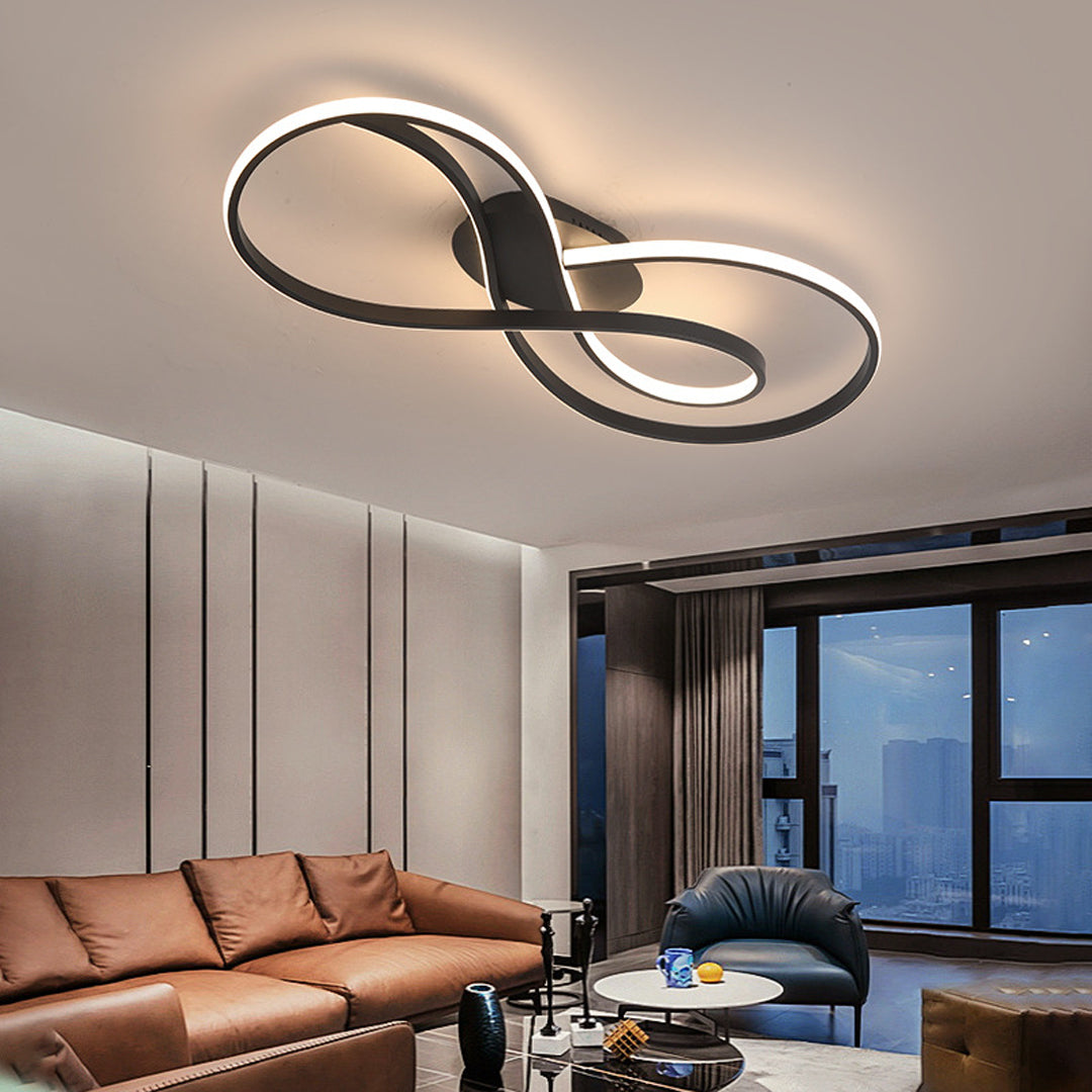 Modern luxury chandeliers inspired art deco ceiling light illuminating contemporary living room