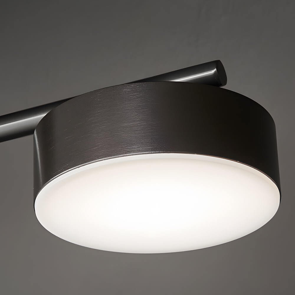 Artistic Multi - Head Matte Black Copper Semi - Flush Mount Ceiling Lighting