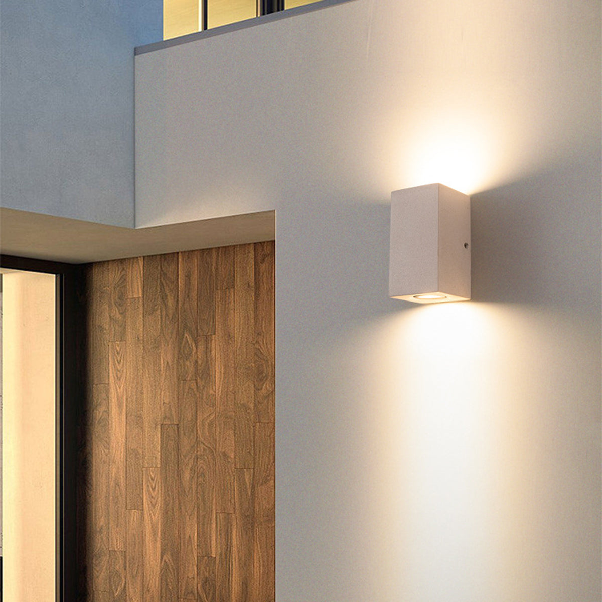 Contemporary concrete wall lighting installation showcasing warm LED illumination in modern space