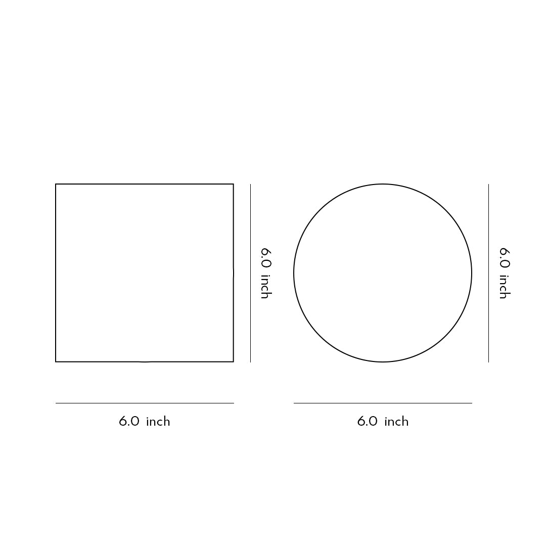 Backlit wall light dimensions and size diagram