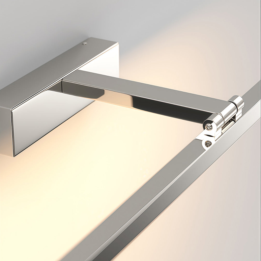 Light bar for bathroom vanity showing underside illumination and clean edges.