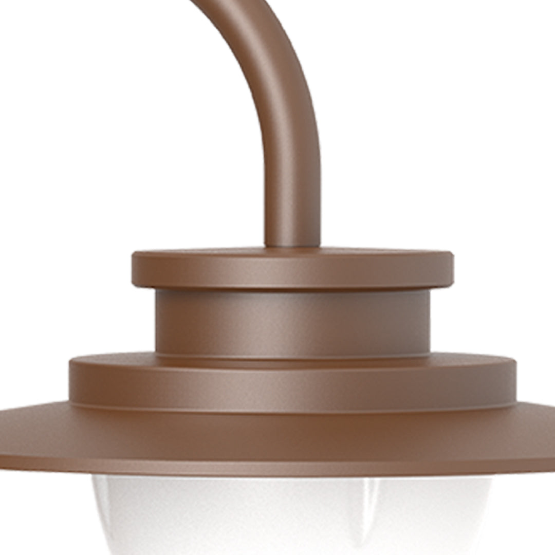 Technical specification diagram showing dimensions and measurements for outdoor light fixture