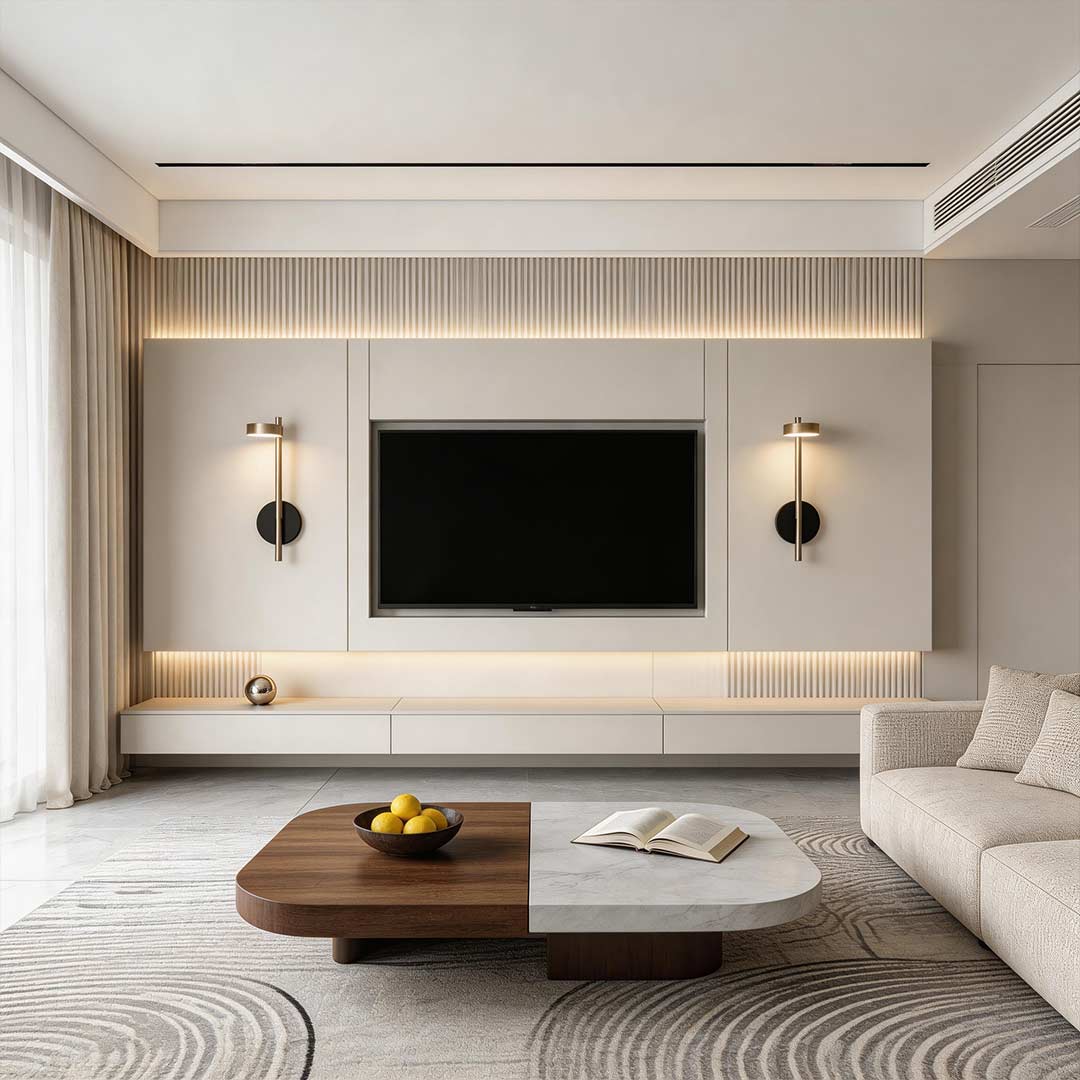 Bedside lamps for wall with a sleek design, illuminating a contemporary bedroom.