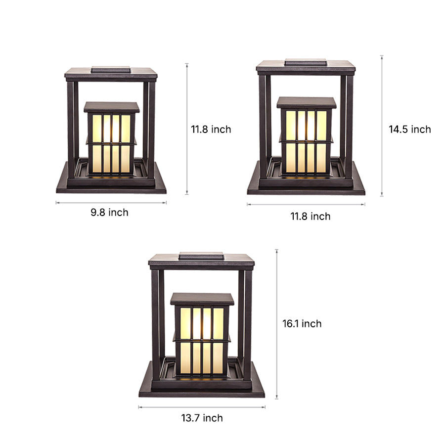 Detail shot of precision-engineered lamp mounting system with dark bronze finish