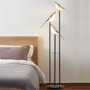 Bird Floor Lamp with 3 Heads Contemporary Artistic Accent Lamp