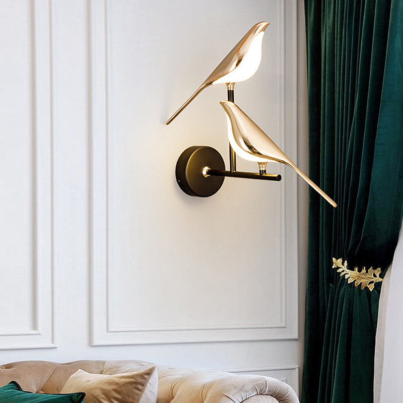 decorative bird wall light used as a single wall sconce accent