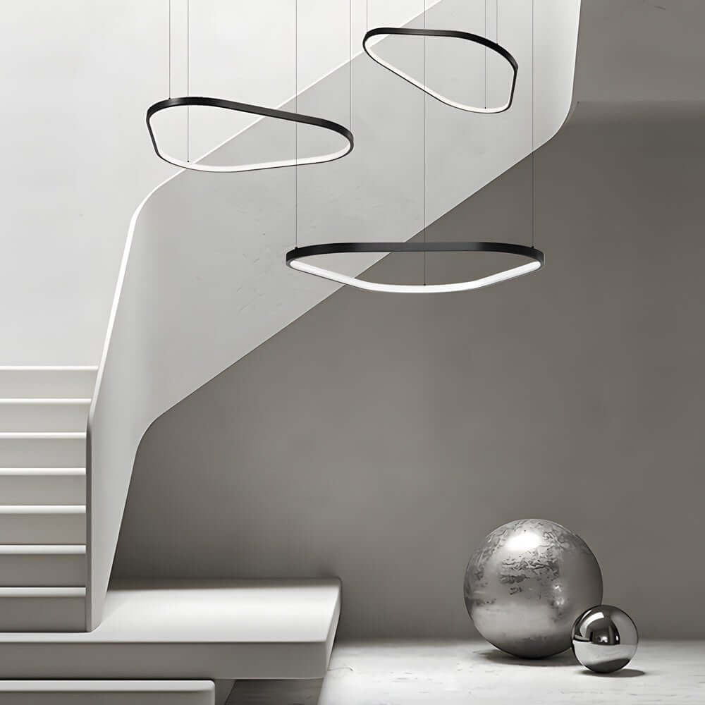 Black 1/2/3 - Light Triangle Ring Chandelier