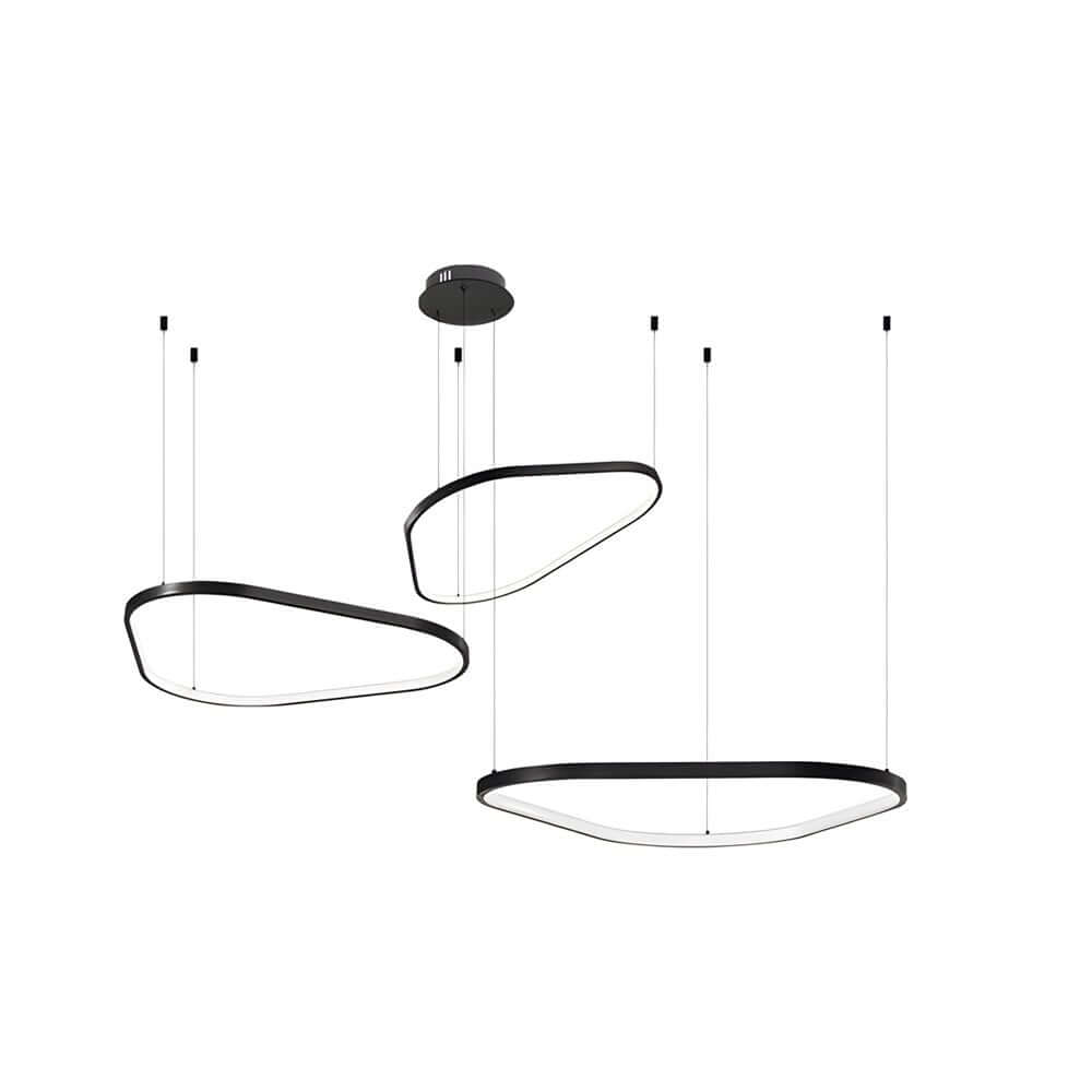 Black 1/2/3 - Light Triangle Ring Chandelier