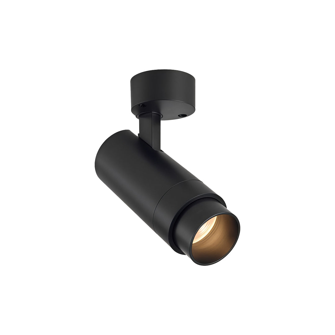 Black adjustable LED can lights featuring modern directional ceiling spotlight design for interior illumination.