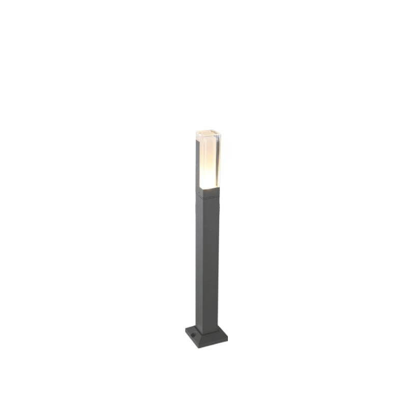 Modern black bollard lights for outdoor walkway lighting