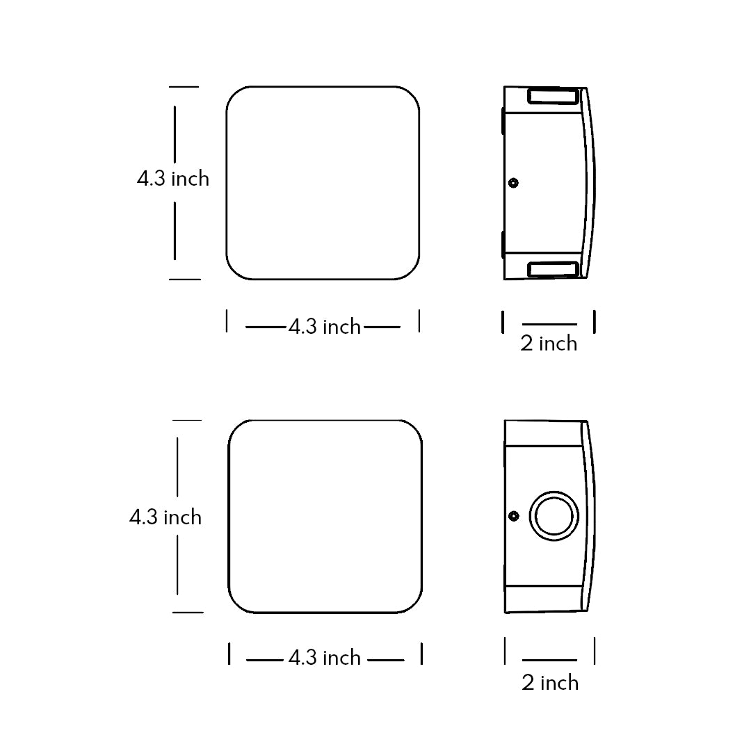 Modern black cube wall light creating dramatic upward and downward beam patterns on interior surface
