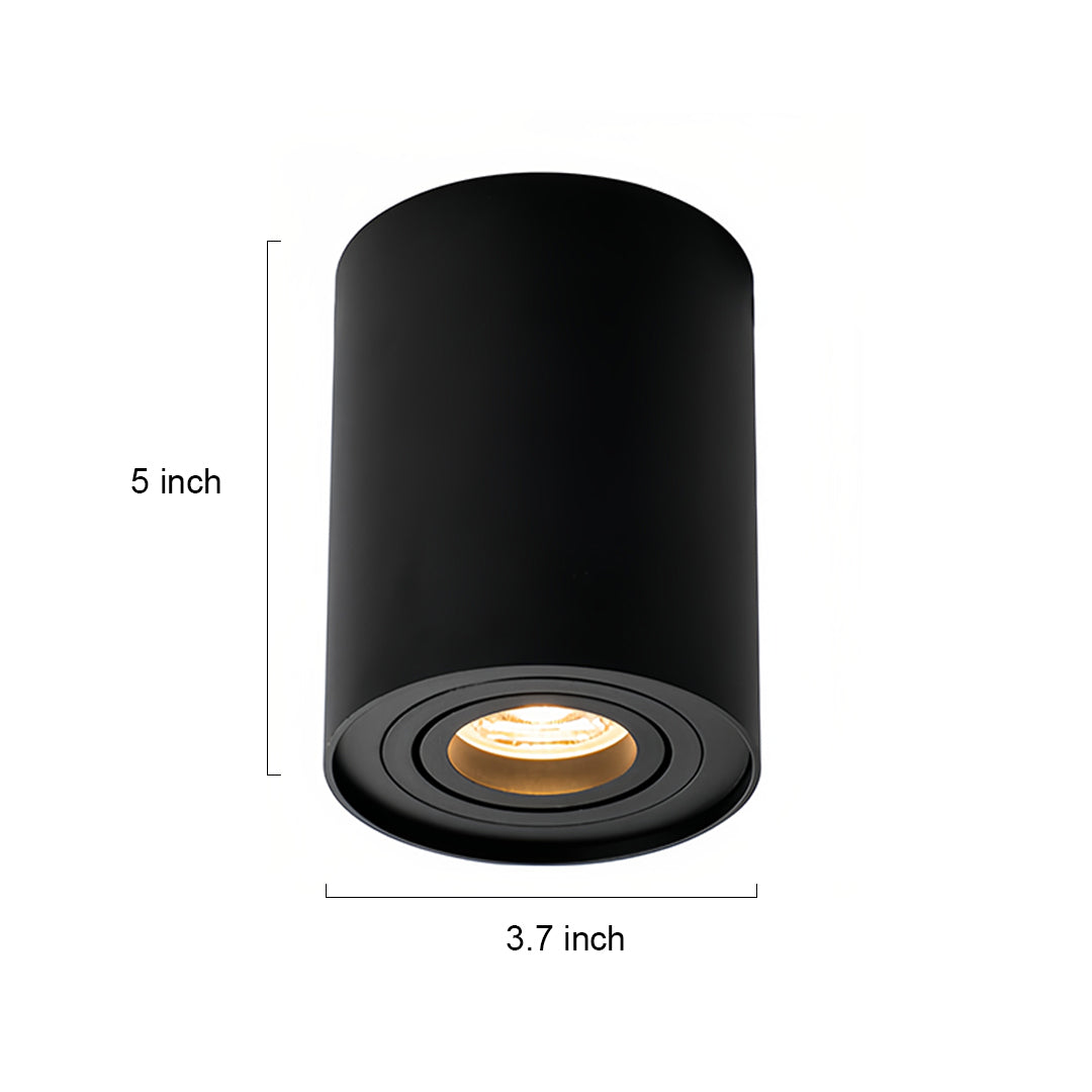 White cylindrical surface mounted downlight with minimalist design for modern interior lighting