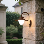 Technical specification diagram showing dimensions and measurements for outdoor light fixture