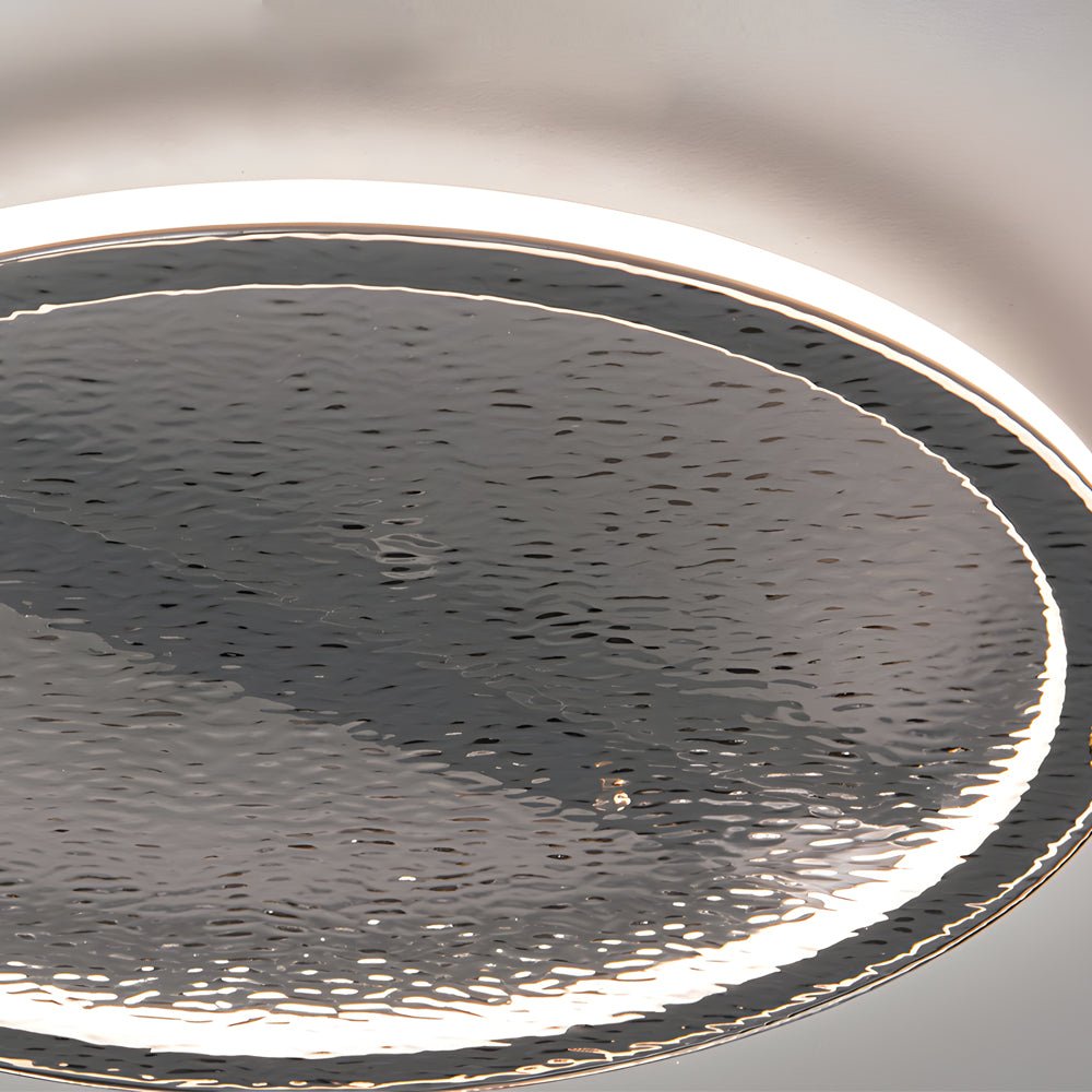 Black Glass LED Flush Mount Ceiling Light