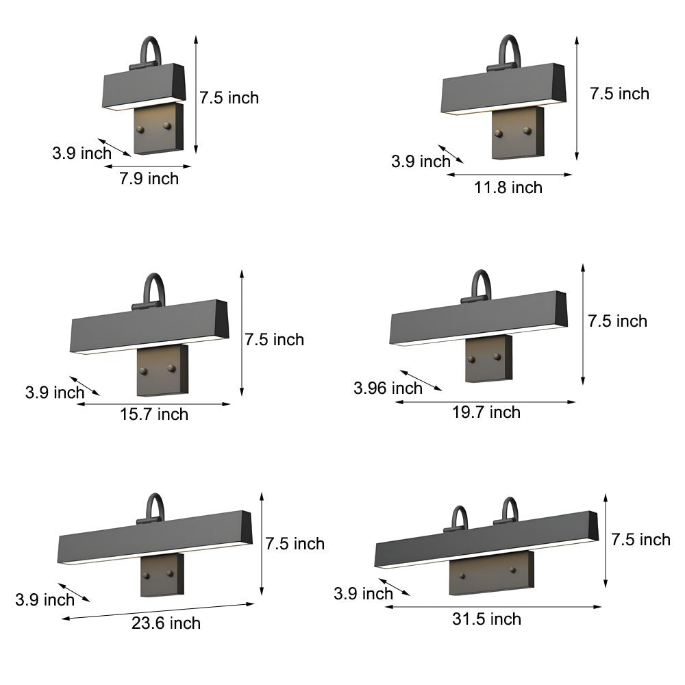 Black LED Wall - Mounted Light for House Number