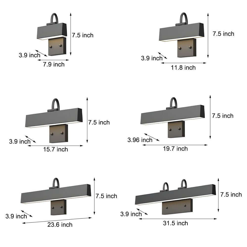 Black LED Wall - Mounted Light for House Number