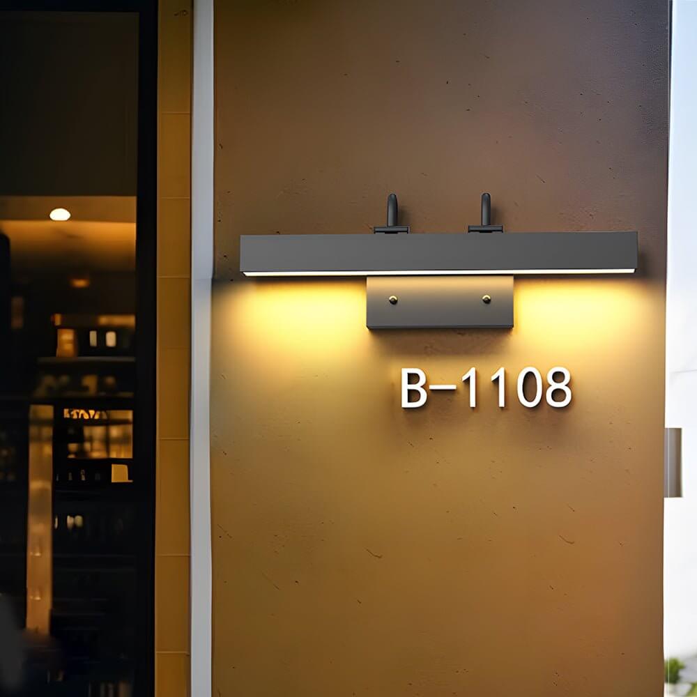 Black LED Wall - Mounted Light for House Number