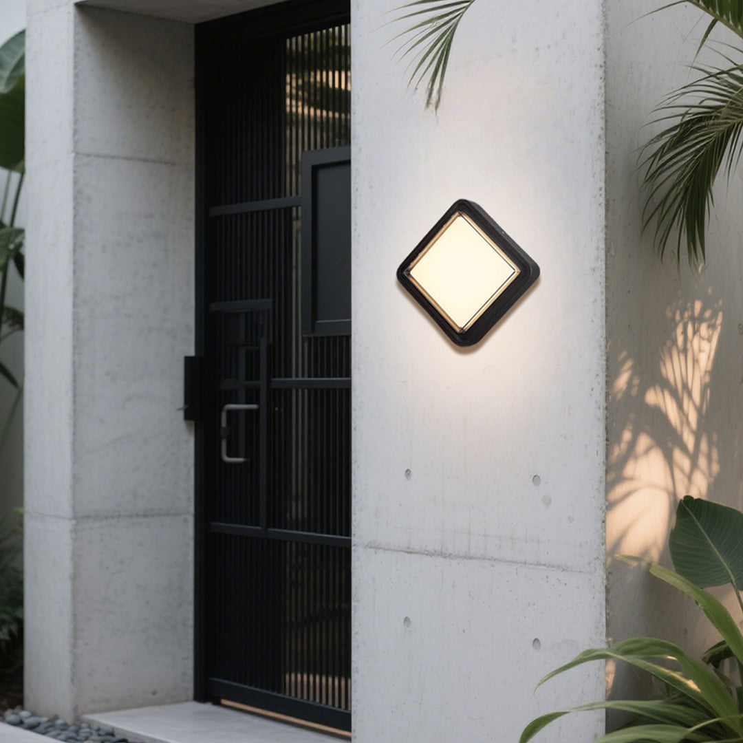 Contemporary square ceiling light providing uniform illumination in modern residential space