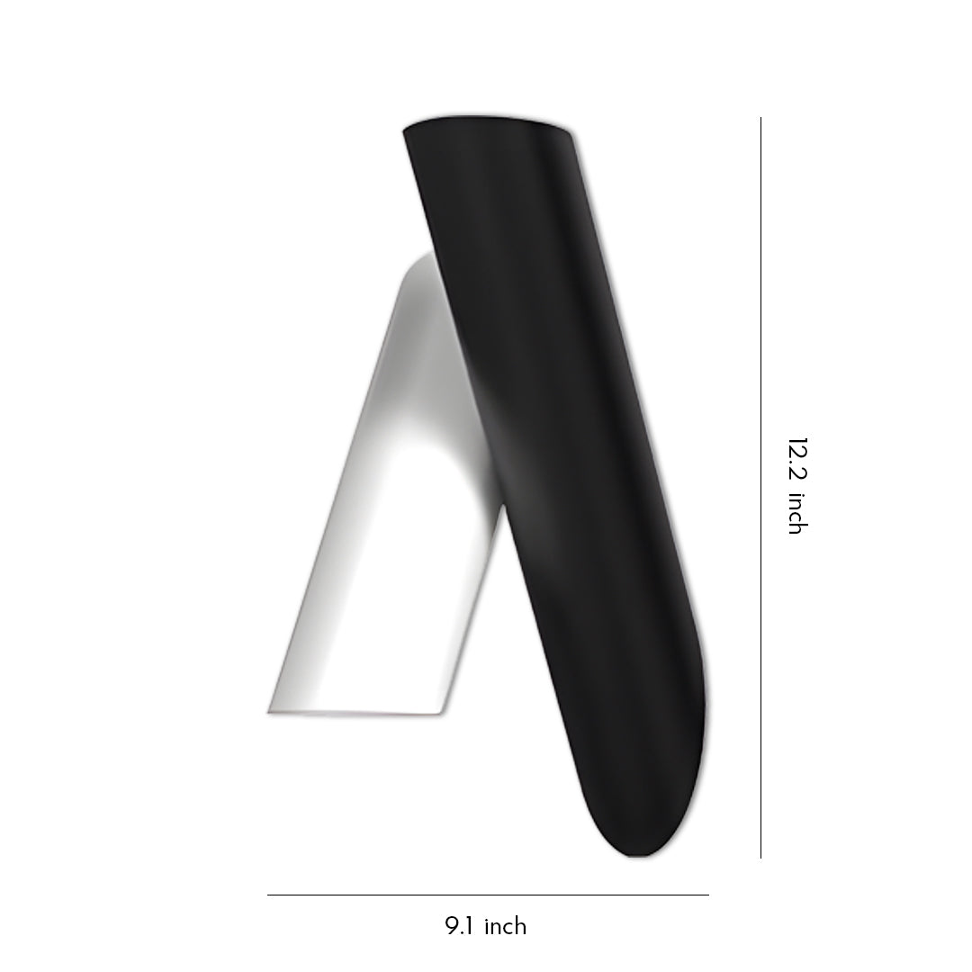 Modern black up and down wall lights outdoor fixture with sleek minimalist design.