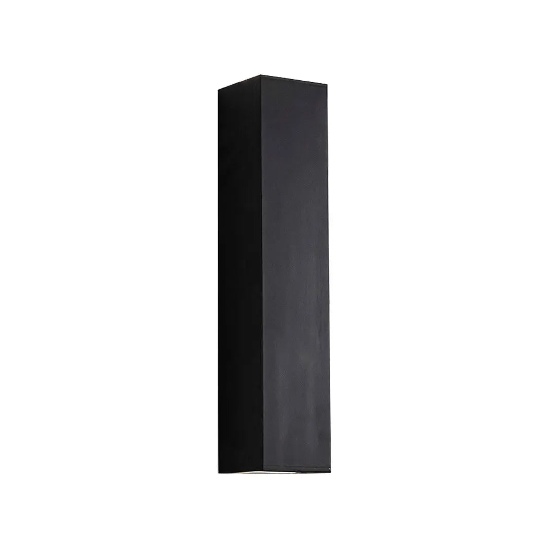 Black vertical outdoor up down wall light angled product view