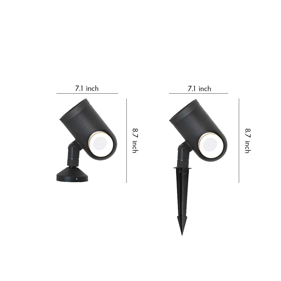 Modern black waterproof spotlight set with adjustable heads displayed on a clean white background.