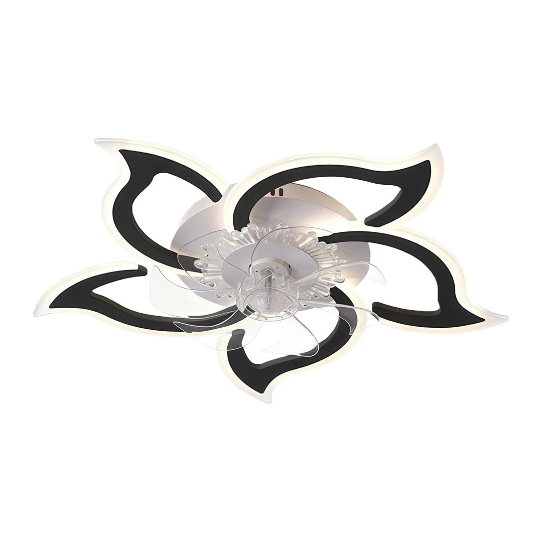 Black and white flower petal ceiling light, contemporary design for living spaces Q02B