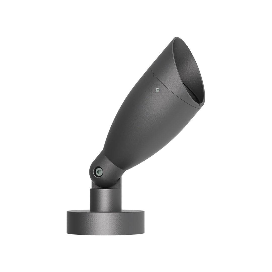 Subtle landscape lighting illuminating green foliage and plants in evening garden atmosphere