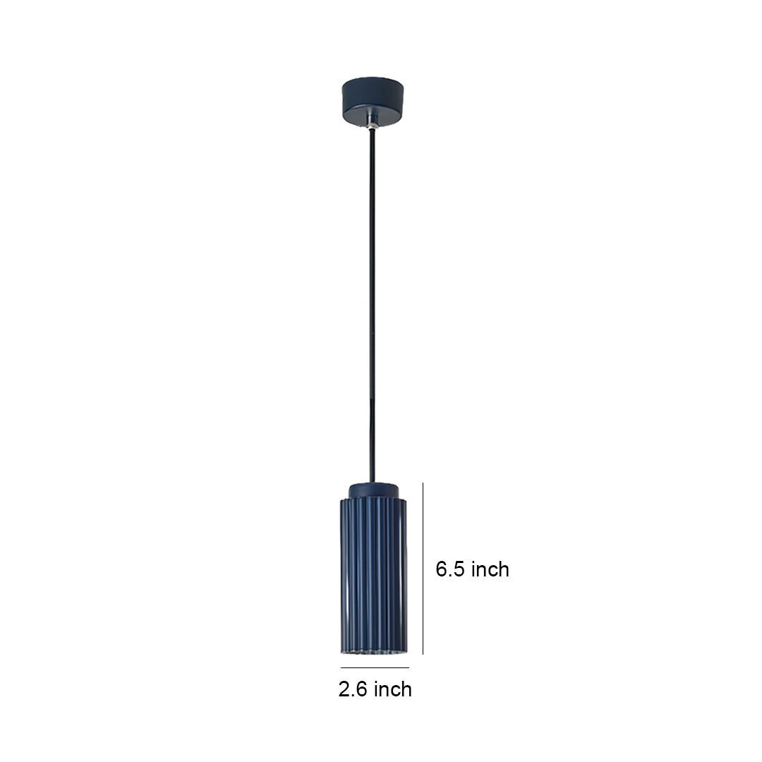Modern blue metal pendants light with pendant-style design and sleek metal finish