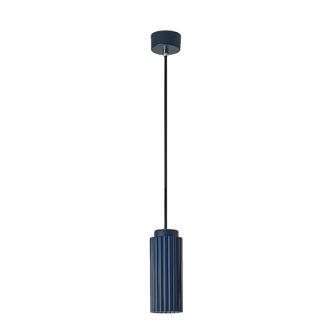 Modern blue metal pendants light with pendant-style design and sleek metal finish