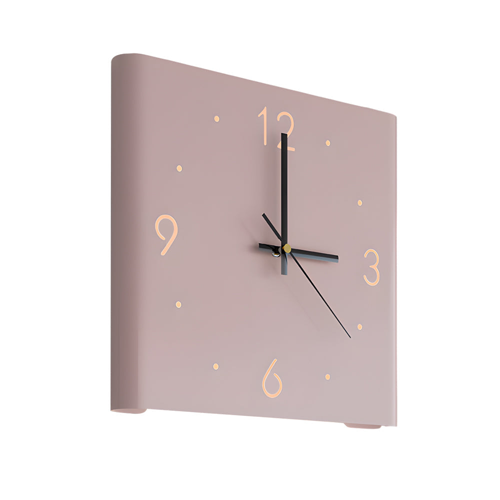 Blue wall clock lamp featuring LED backlighting and modern design