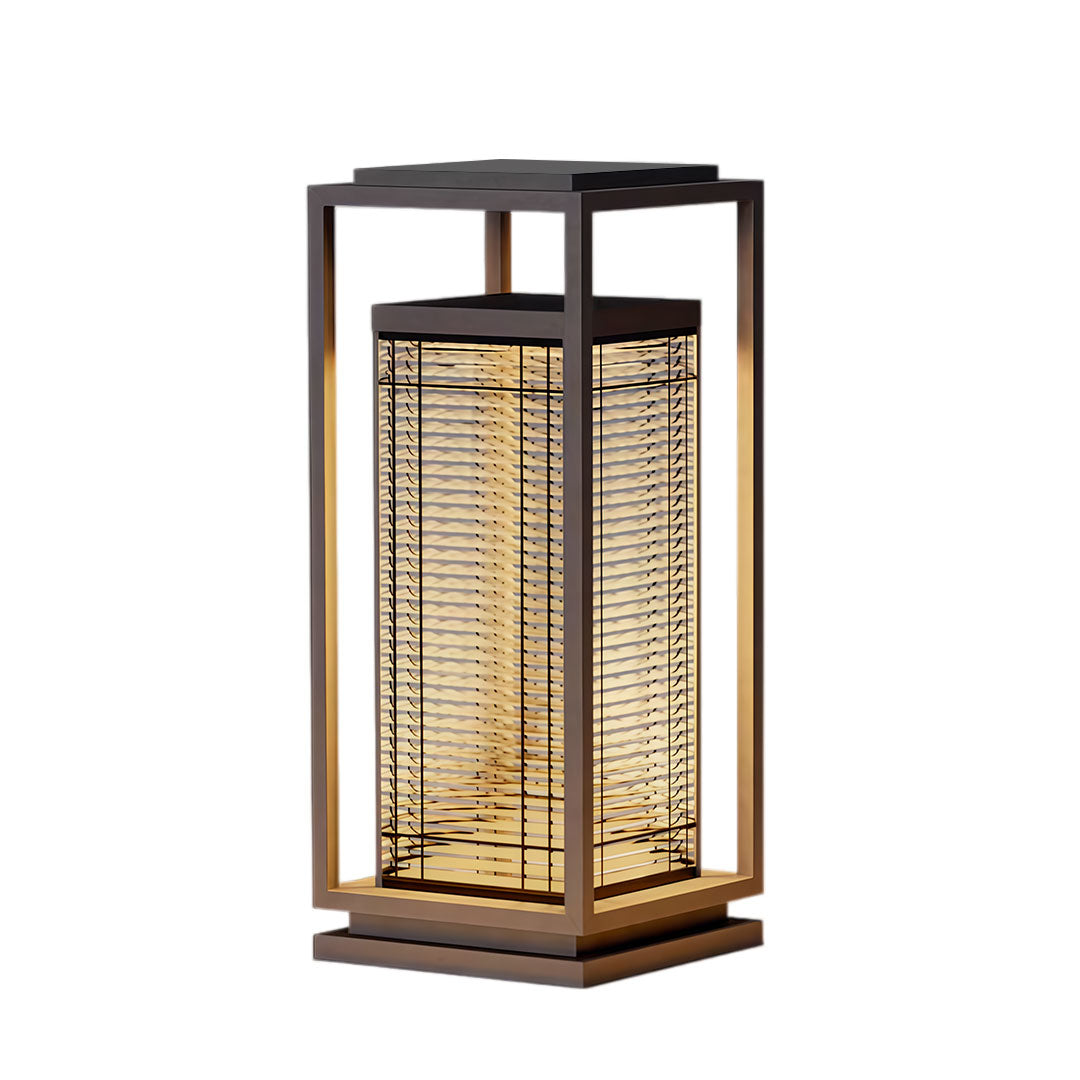 Bollard pathway lighting with a sleek design, providing ambient lighting.