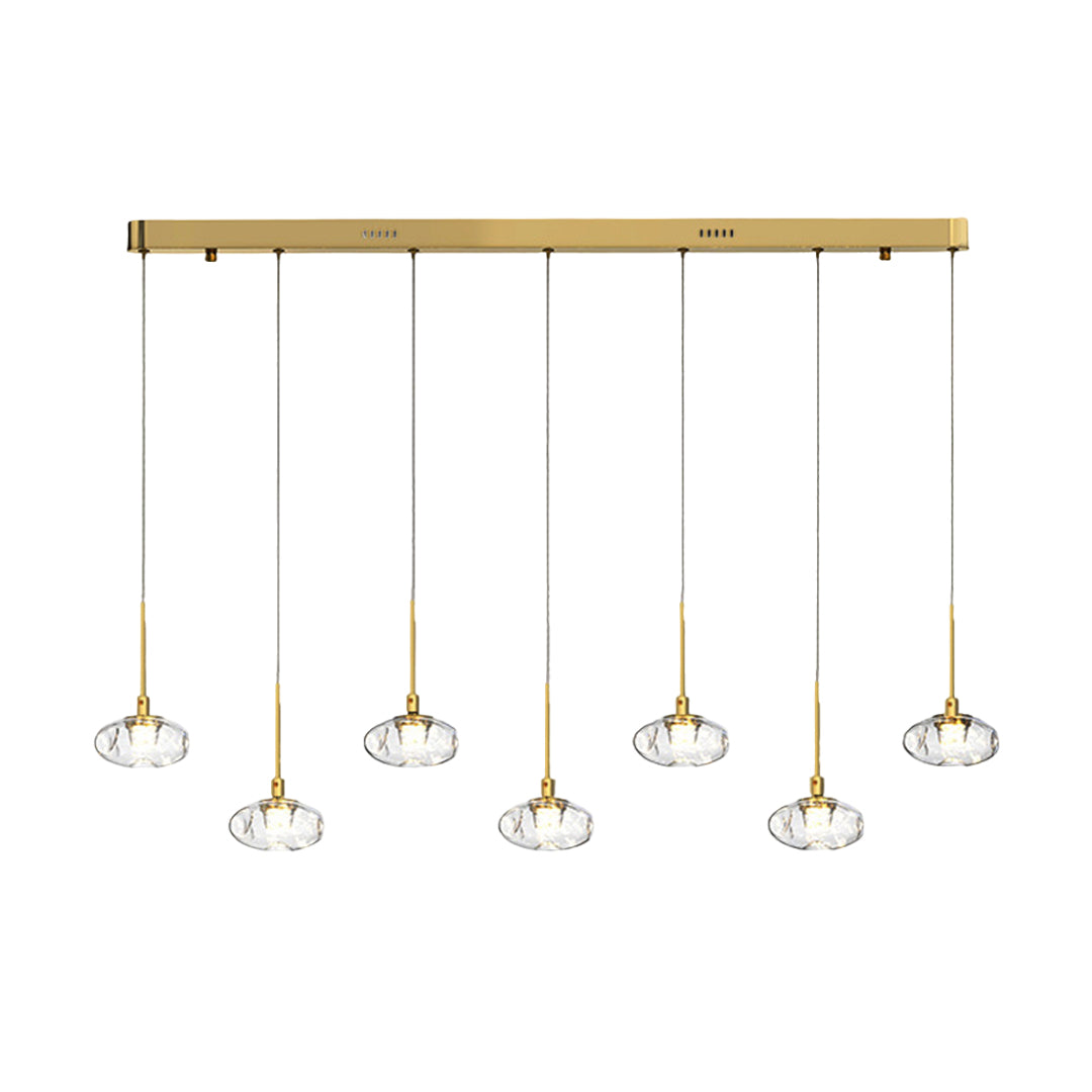 Modern multi light pendant lighting with brass accents showcasing multiple glass globe shades in elegant arrangement