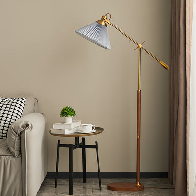 Adjustable Reading Lamp Floor Retro Bedroom Task Swing Arm Lamps