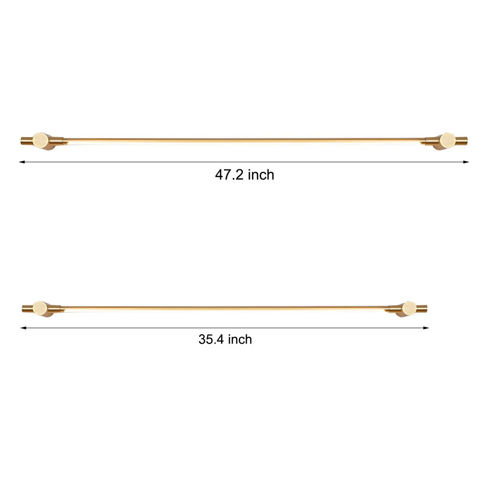Brass Linear LED Bathroom Vanity Light 35.4’’ & 47.2’’ Elegant Mirror Lighting
