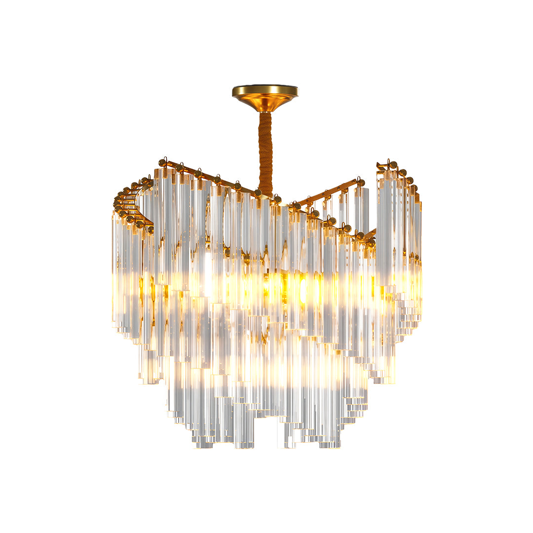 Modern luxury chandeliers style contemporary wall sconce lighting with brass and tiered crystal glass