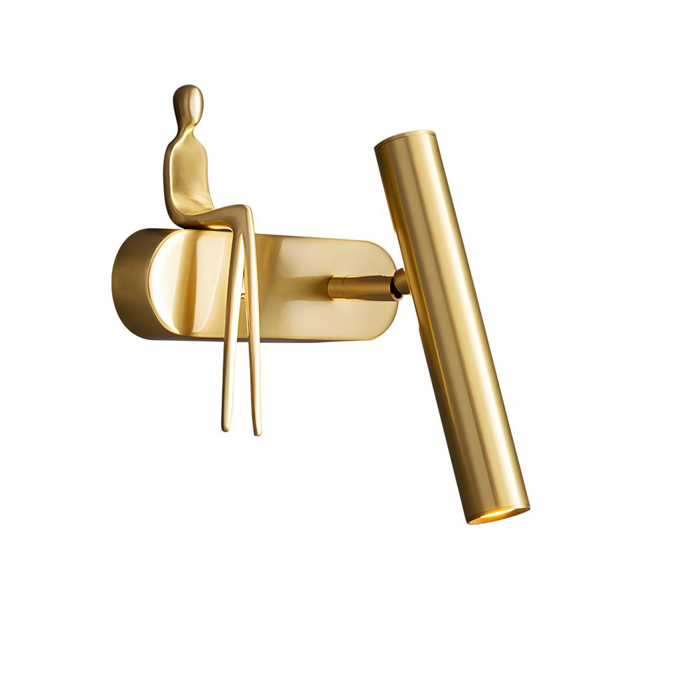 Brass Villain Wall Lamp - 1 - Light Slender Adjustable LED Wall Spotlight