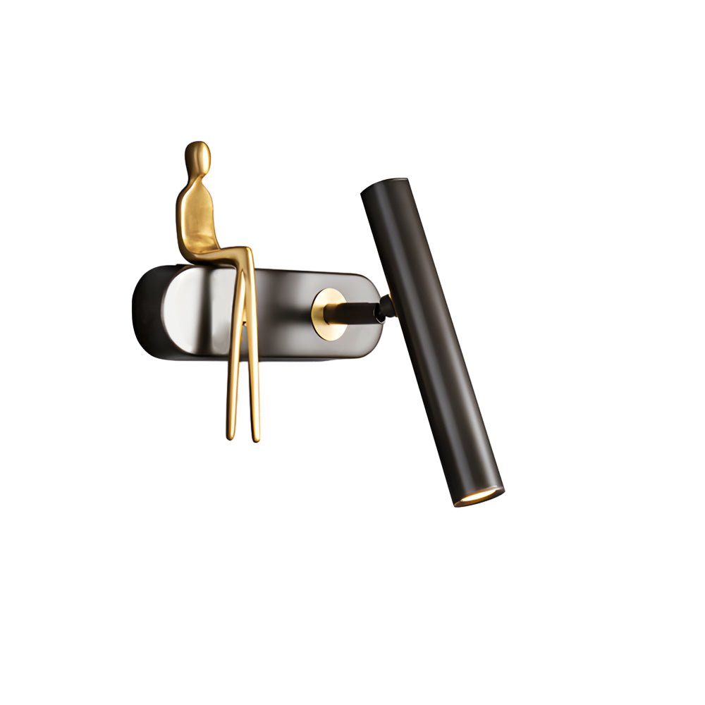 Brass Villain Wall Lamp - 1 - Light Slender Adjustable LED Wall Spotlight
