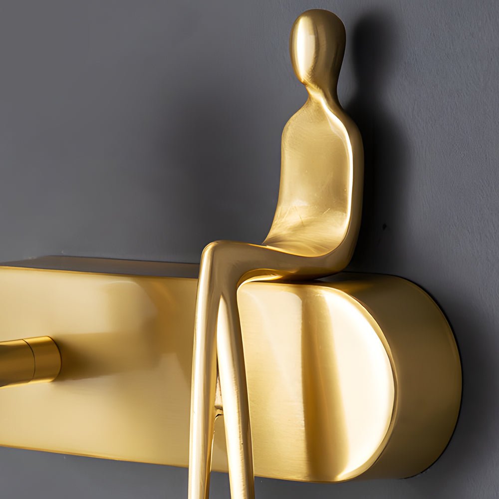 Brass Villain Wall Lamp - 1 - Light Slender Adjustable LED Wall Spotlight