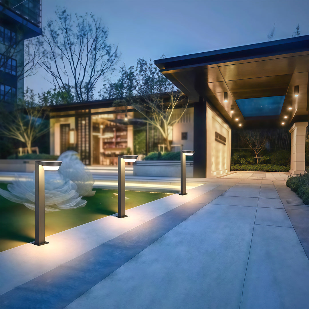 LED path lighting with clear, bright illumination, designed to light up garden paths and exterior areas.