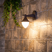 Contemporary brown wall-mounted light fixture with clean rectangular profile and modern styling