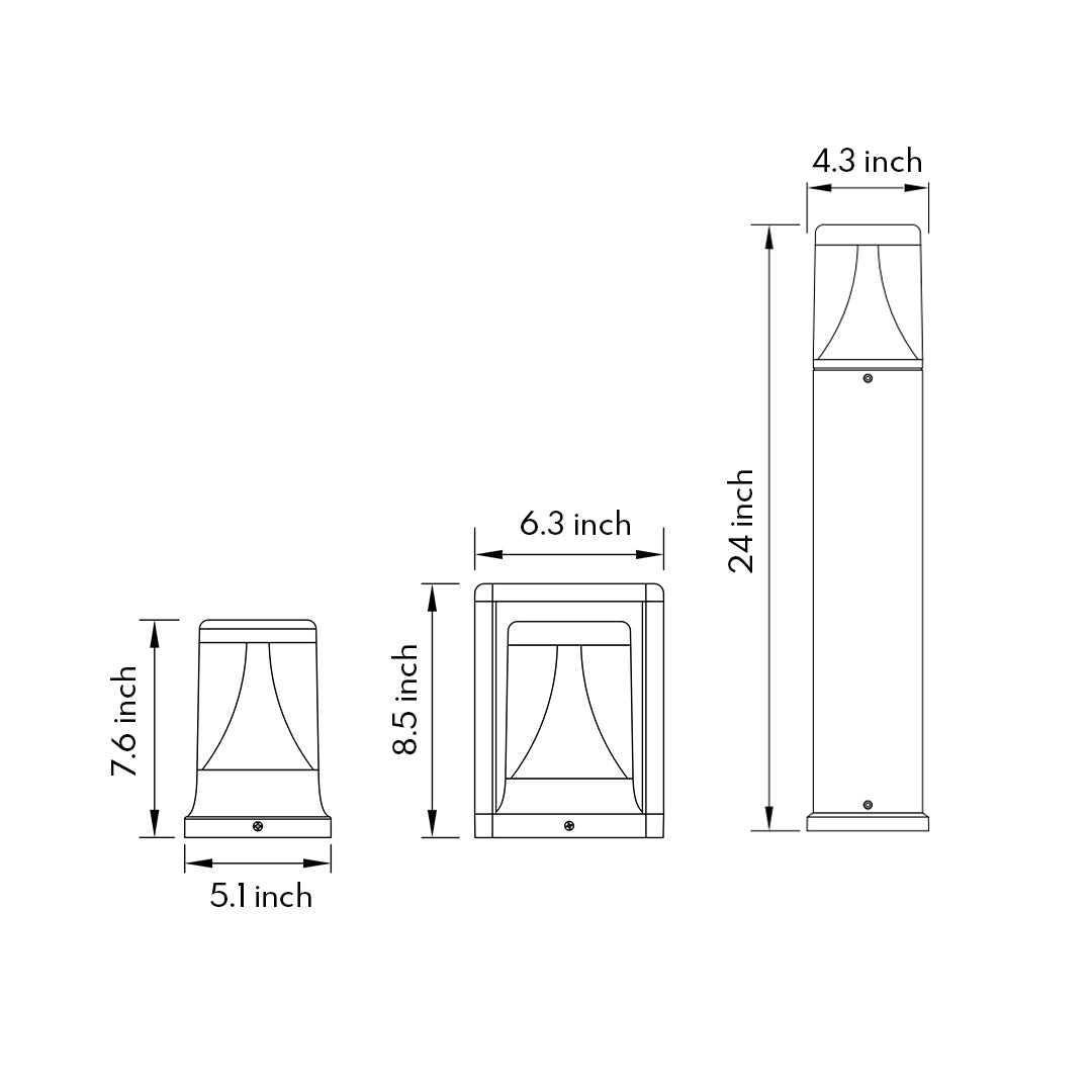 LED Lawn Light Stakes Garden Minimalist Nordic Style