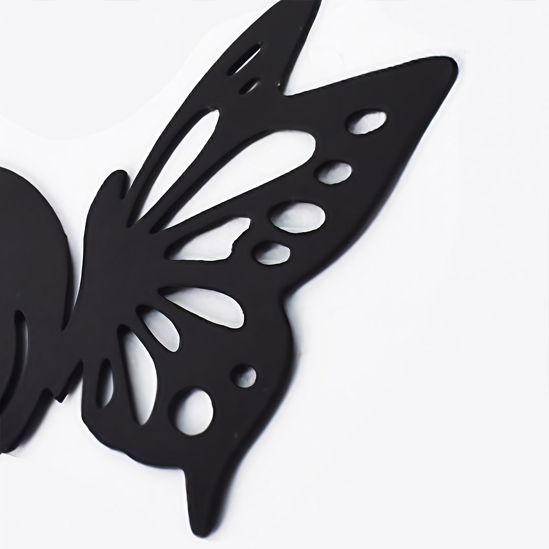 Cat silhouette light with a close-up of the butterfly detail.