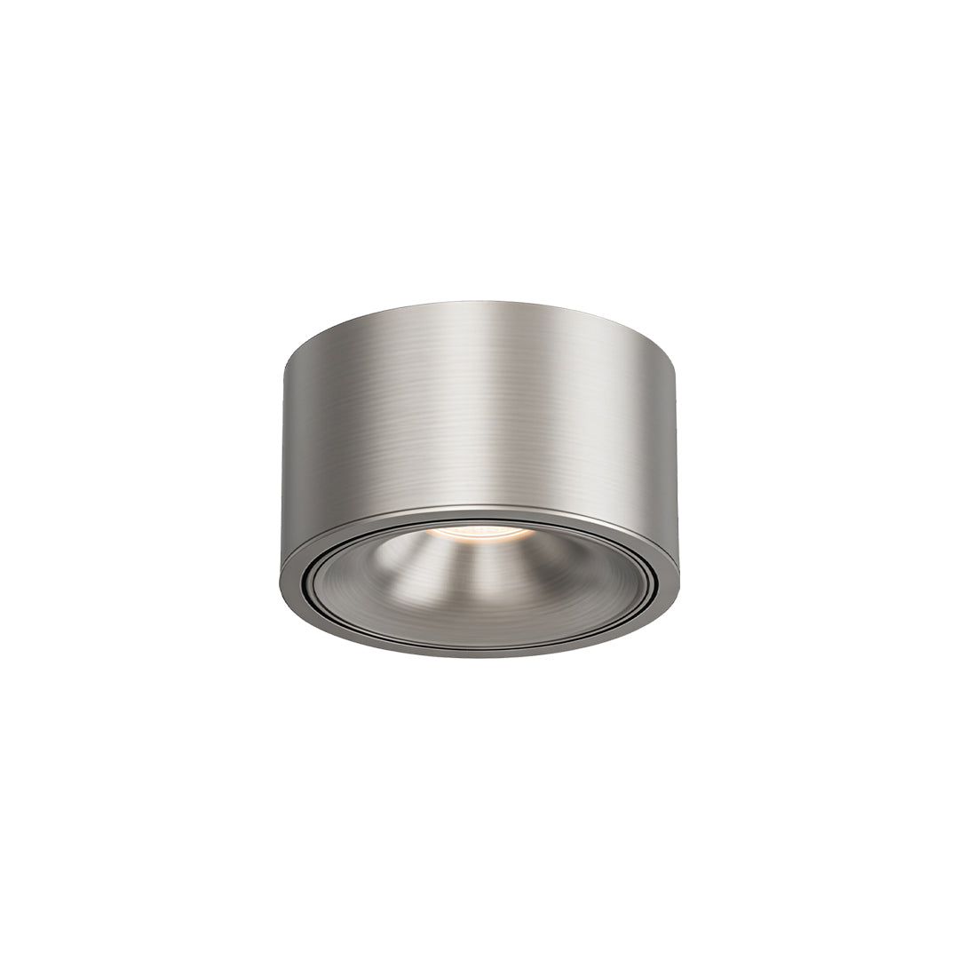 Ceiling spotlight compact aluminum cylinder with recessed LED module and clean appearance.