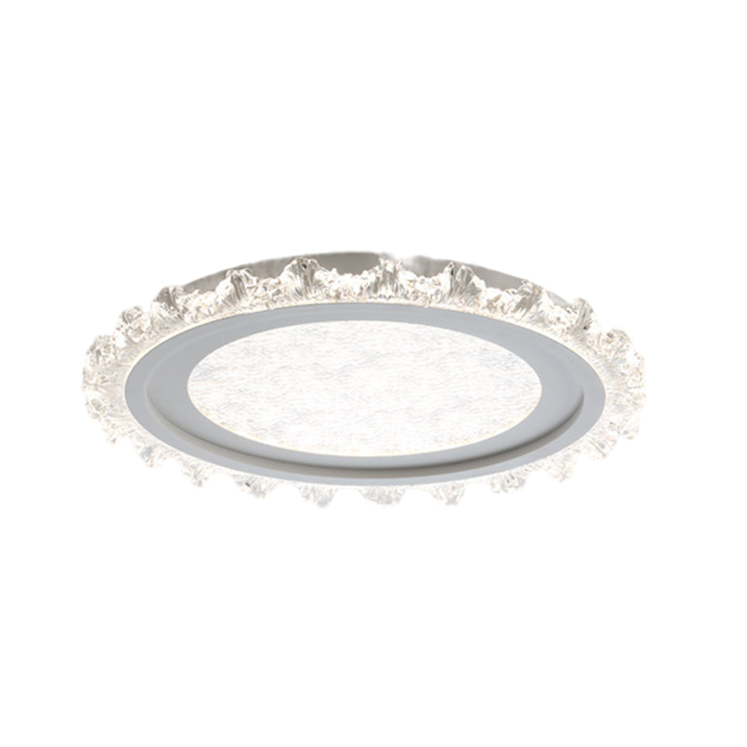 Hand cleaning maintenance of gold glass shade chandelier demonstrating care instructions