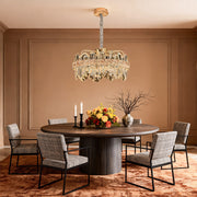 Chandelier lamps crystal modern luxury ceiling light features dazzling crystal details and a sleek frame, adding refined brilliance to contemporary interiors.