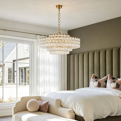 Chandelier Lighting Crystal All-Copper Postmodern Luxury Ceiling Light